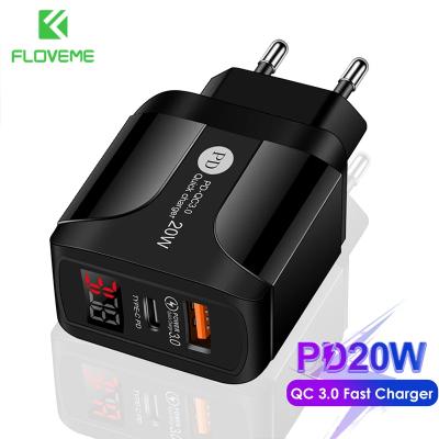 FLOVEME PD 20W + QC 3.0 شاحن سريع