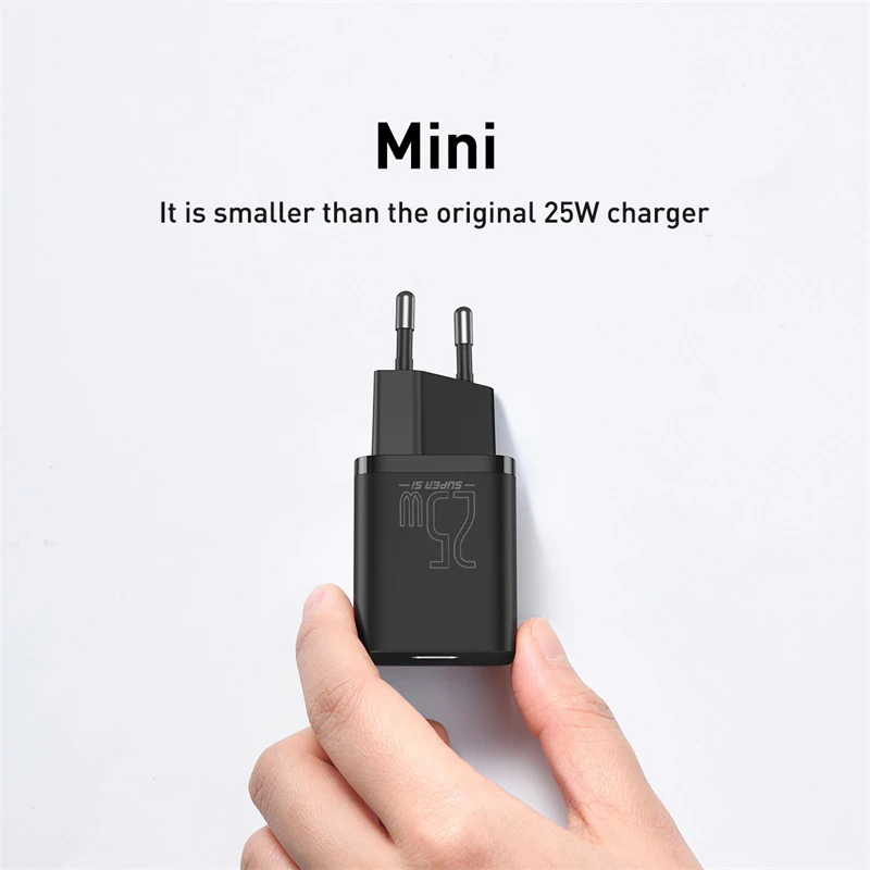  Baseus USB-C شاحن 25 واط بتقنية PD للشحن السريع