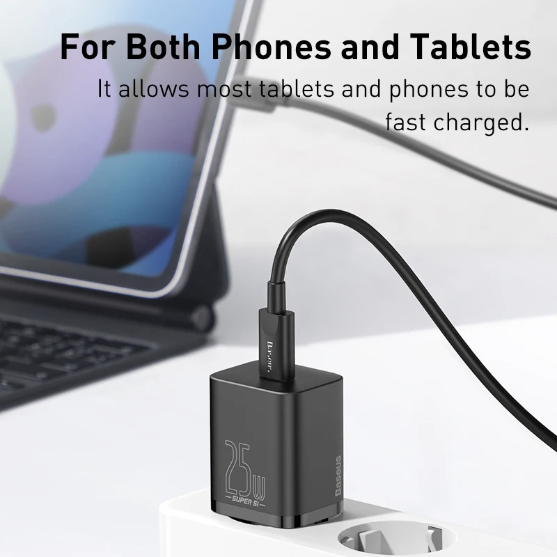  Baseus USB-C شاحن 25 واط بتقنية PD للشحن السريع