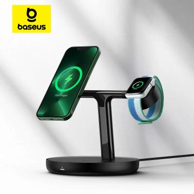 Baseus 3 في 1 20 واط حامل شاحن لاسلكي مغناطيسي