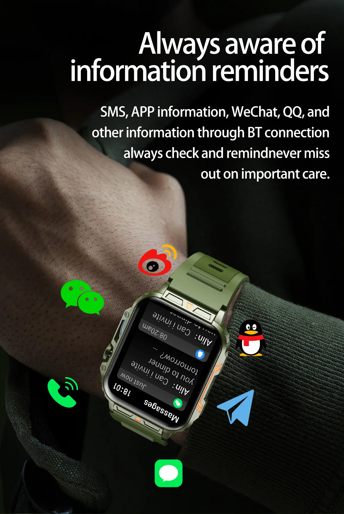  الساعة الذكية AMOLED