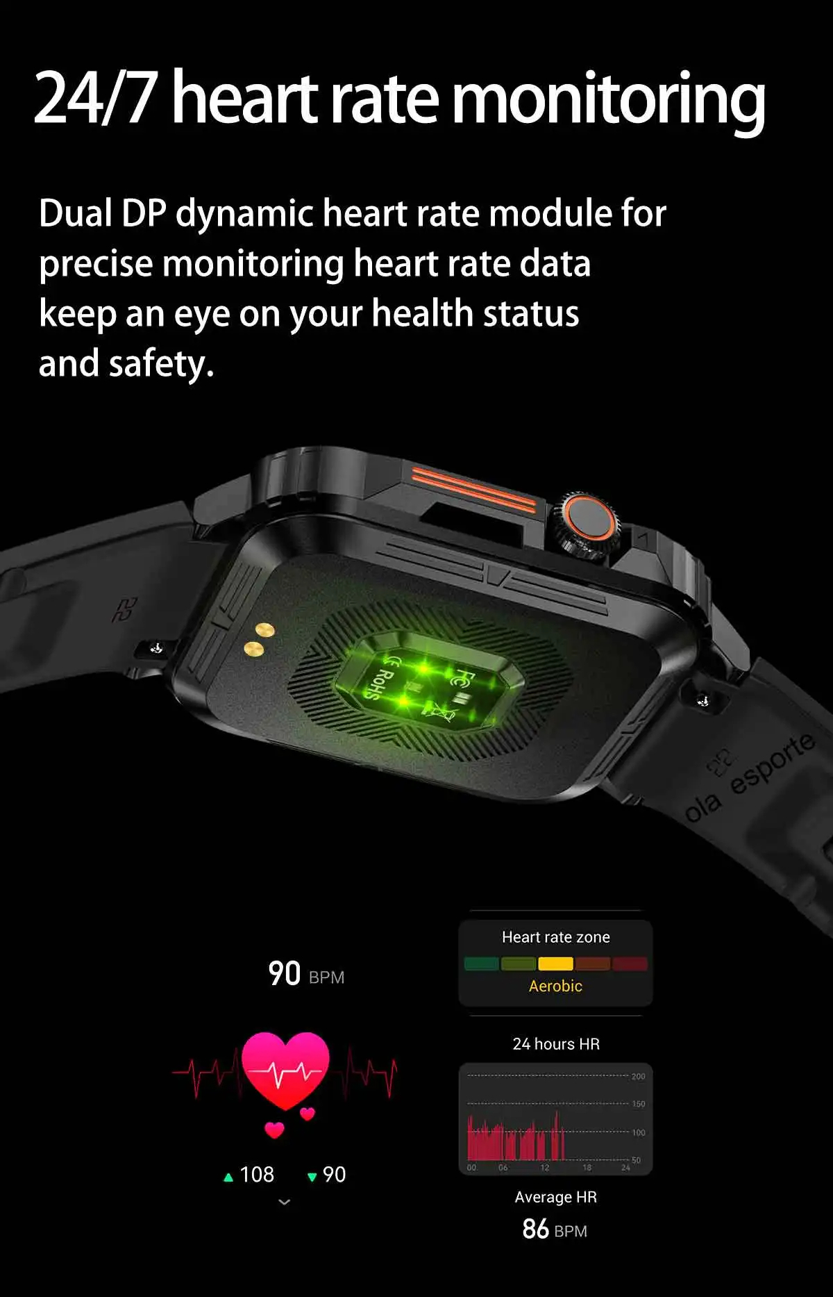  الساعة الذكية AMOLED